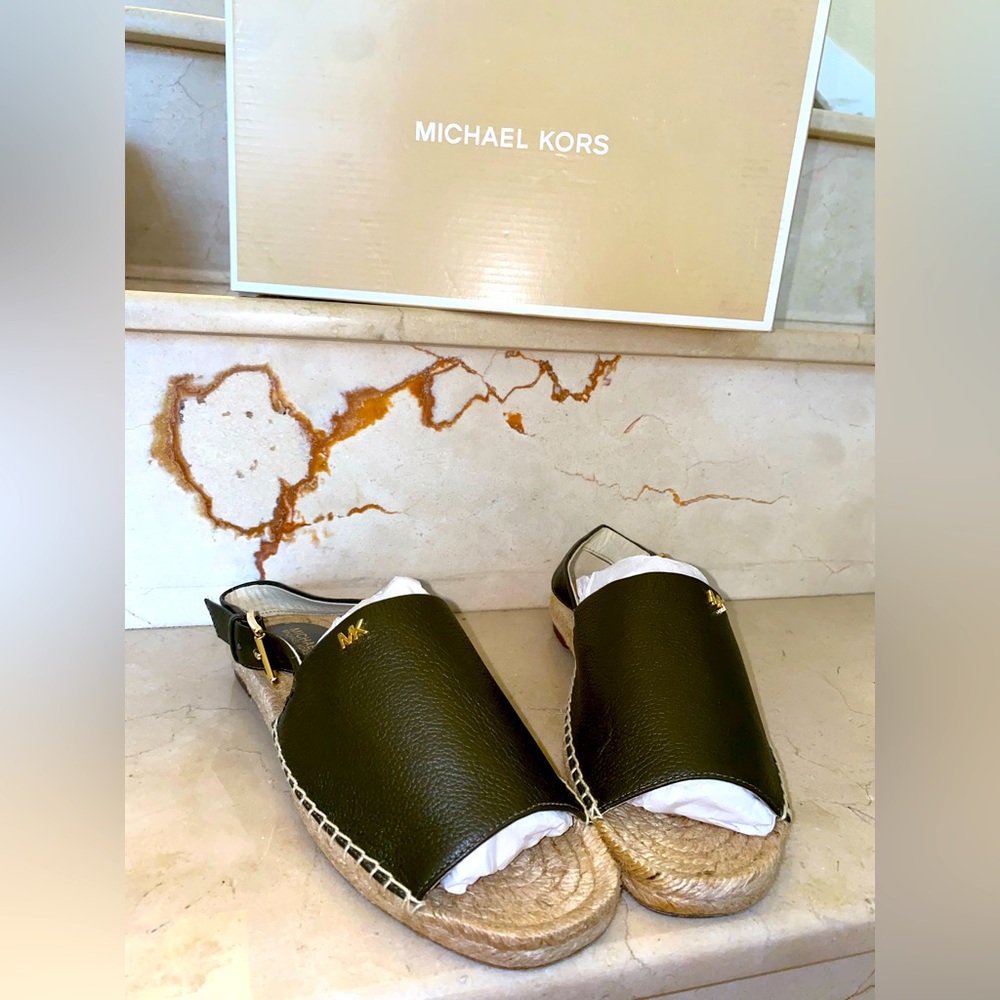 Michael kors FISHER ESPADRILLE LEATHER size 8 women
